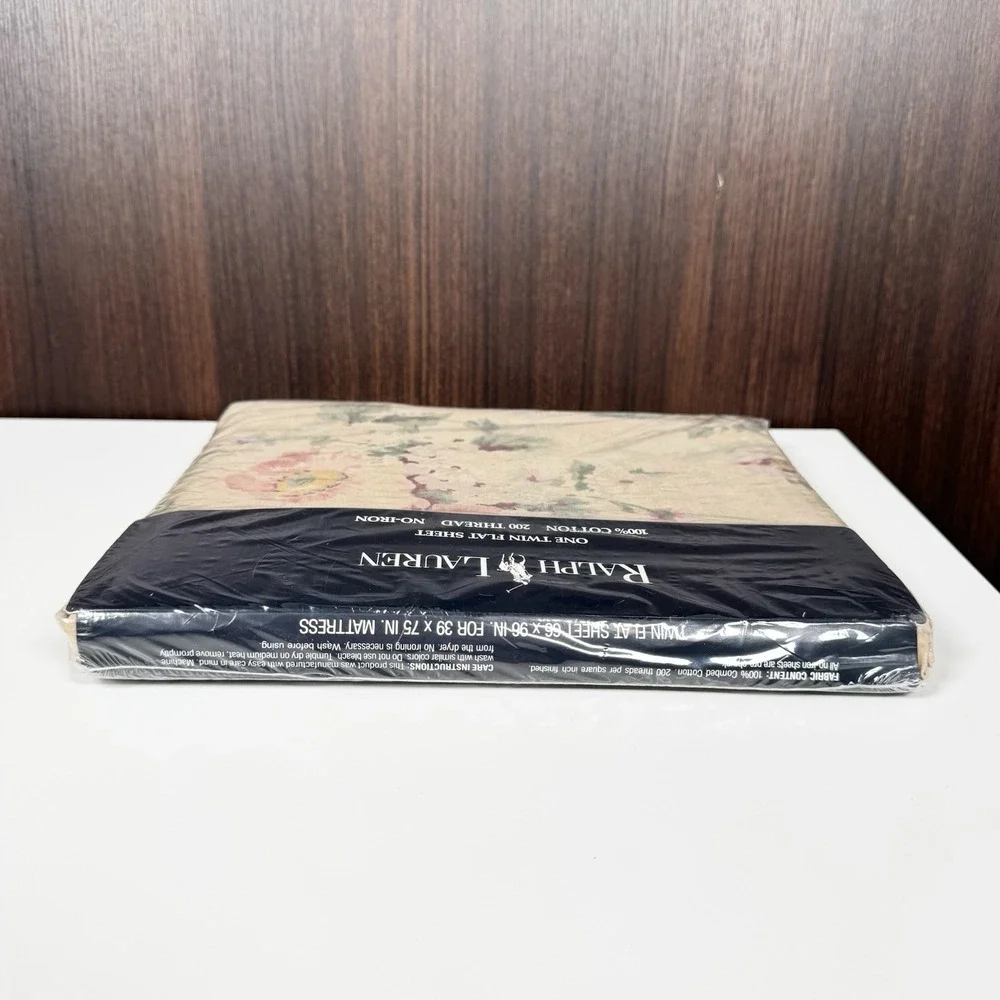 NEW - Vintage RALPH LAUREN Twin Fitted Sheet - FRANCESCA MULTI - 1991
